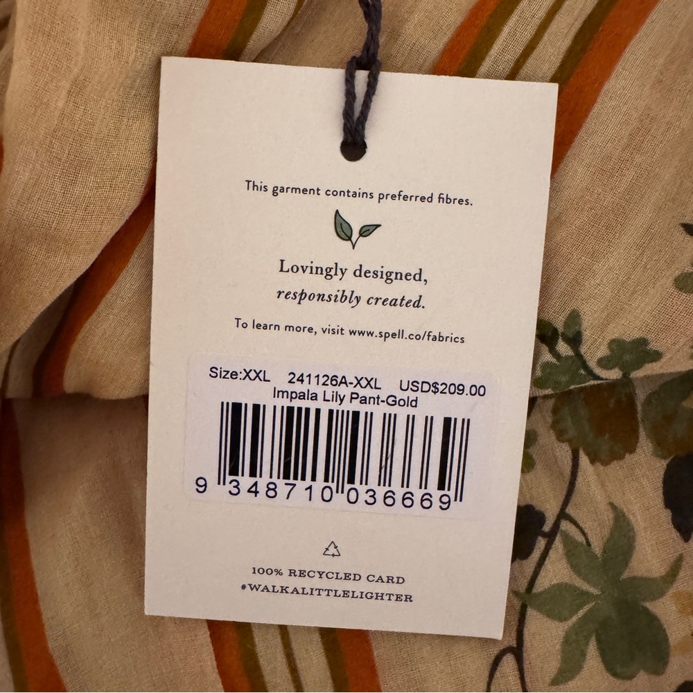 NWT Spell Impala Lily Pants in Gold - Picture 8 of 8